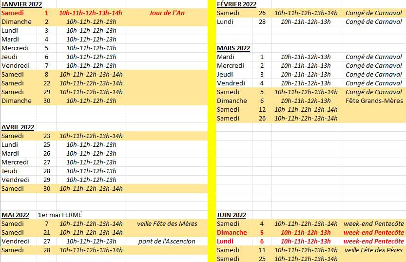 CalendrierVisitesSansRéservation